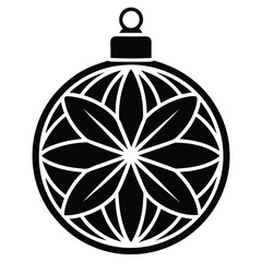 Christmas ball vector silhouette 