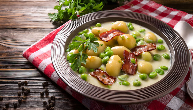 dicke, bohnen, mit, speck, essen, k&ouml;ln, spezialit&auml;t, neu, kartoffeln, decke, bunne, mahl, gericht, karneval, k&ouml;lner, mahlzeit, kneipe, wirtshaus, gastwirtschaft, saubohnen, k&ouml;lsch, green, brauhaus, ad