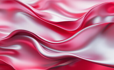 Obraz premium A swirled fold of luxurious red silk fabric with a smooth and shiny texture.
