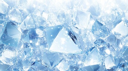 Obraz premium Frozen Beauty: Detailed Close-Up of Frosted Ice with Intricate Crystalline Veins