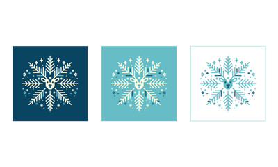 Snowflake in the shape of a reindeer.