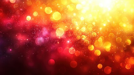 Colorful bokeh lights create a vibrant atmosphere during a festive celebration at twilight