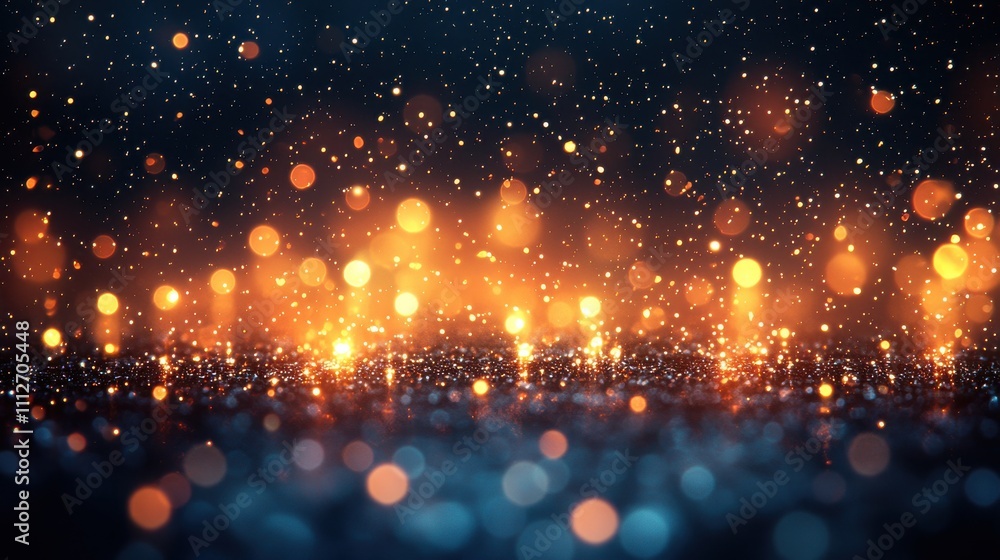 Poster colorful bokeh effects create a magical atmosphere with shimmering lights and reflections