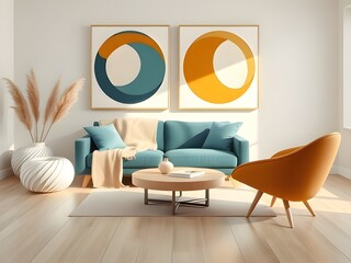 Fototapeta premium modern living room interior with sofa