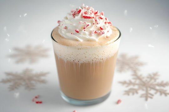 Cozy Winter Peppermint Mocha, coffee, hot, beverage, cream