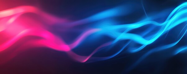 Fototapeta premium Fluid light trails in glowing blue and red shades abstract motion concept perfect for themes of connection technology and creative energy