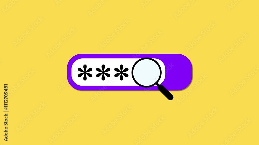 Poster searching id with magnifying search button.
