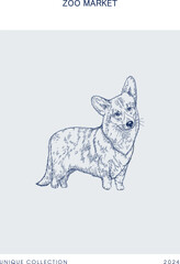  Poster, corgi dog.