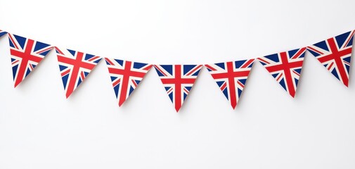 Obraz premium Celebrate with bright union jack bunting modern decoration for a festive atmosphere