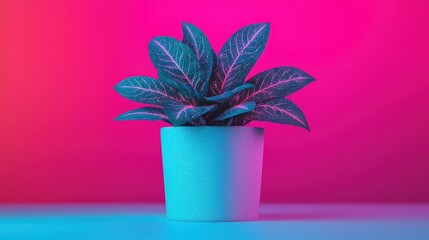 Vibrant indoor plant display modern home photograph colorful lighting close-up nature's beauty