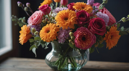 Fototapeta premium Vibrant Floral Bouquet