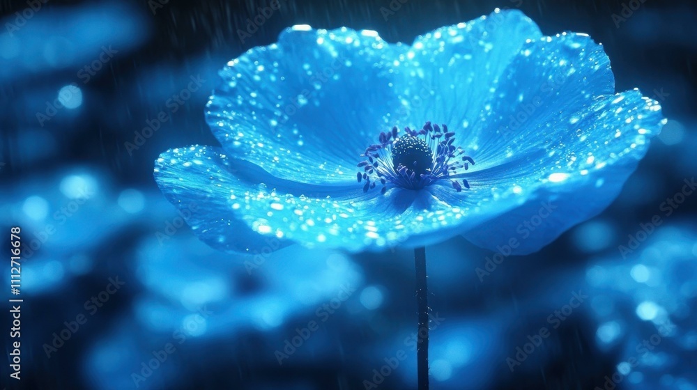 Poster magic of macro world image abstract flora abstract image one main object high quality very detailed