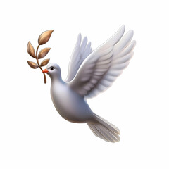 Fototapeta premium Dove with Olive Branch 