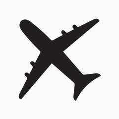 Obraz premium Airplane icon. Plane symbol. Air plane vector illustration. Airline sign. Aviation pictogram. Aircraft concept isolated. 