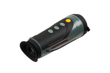 Modern monocular thermal imager isolate on a white background. A device for fixing thermal radiation.