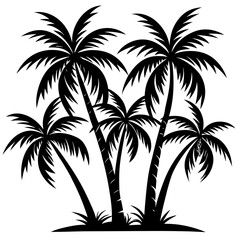 Obraz premium palm tree silhouettes