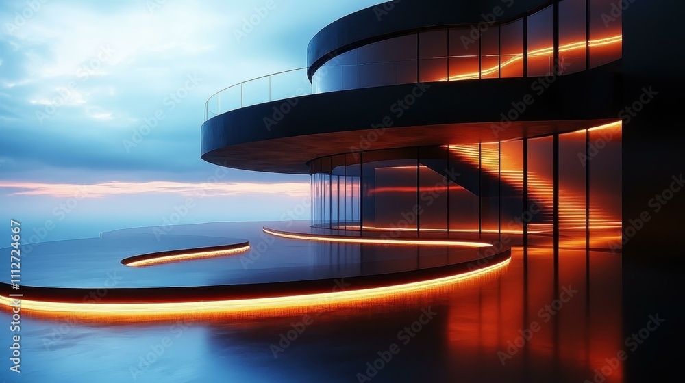Poster architecture abstract image abstract lines abstract image one main object high quality very detailed