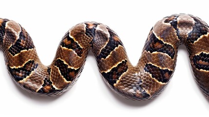 Obraz premium Snake skin pattern isolated for wildlife study creative photography nature close-up