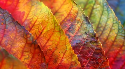 Fall leaf close-up and texture