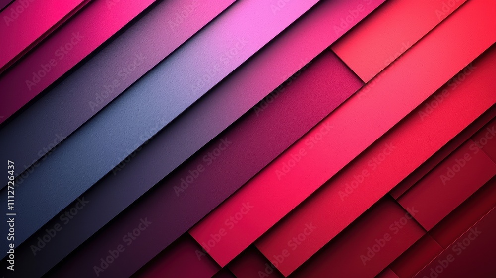Poster vibrant geometric patterns in shades of red and purple create a dynamic visual experience on a moder