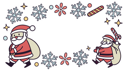Santa Claus on a sleigh carrying presents, Christmas spirit.