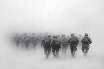 American soldiers landed on Normandy beach during the D-Day invasion, capturing the historic moment of bravery and determination in a pivotal event of World War II