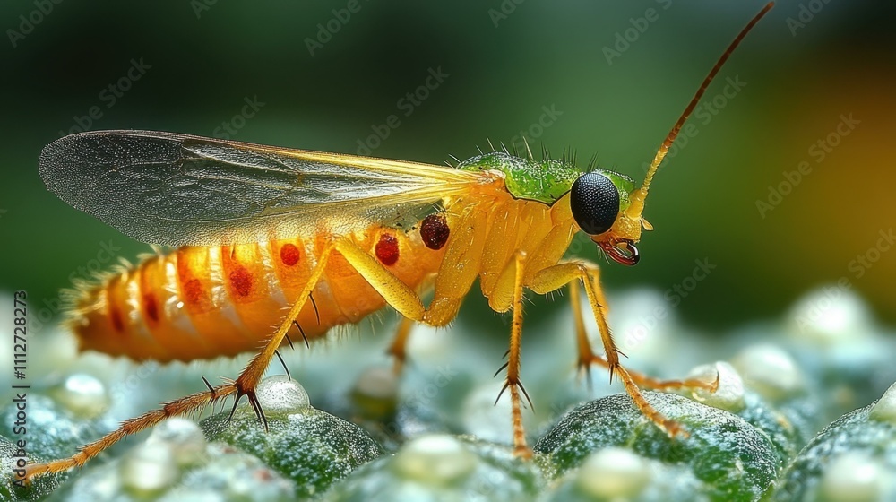 Poster insect close-up insect communication abstract image one main object high quality very detailed