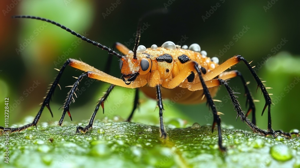 Poster insect close-up intricate world abstract image one main object high quality very detailed