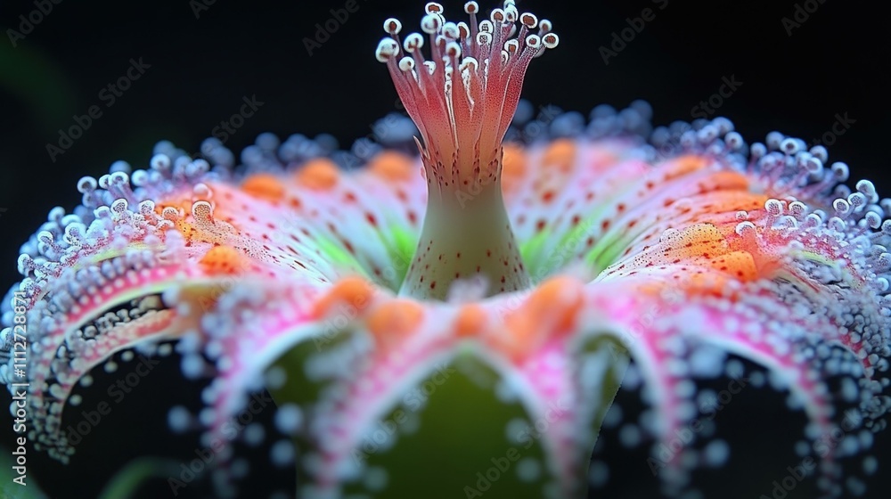 Poster magic of macro world image abstract ecosystems abstract image one main object high quality very deta