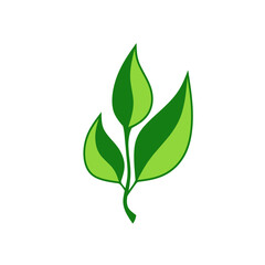 Vector illustration of green leaves. This design depicts nature, growth and eco-friendly concepts, perfect for environmental themes and sustainable projects.