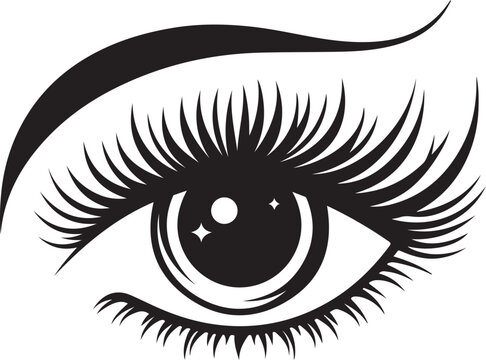 recommend clip art: eye with long eyelashes and brows