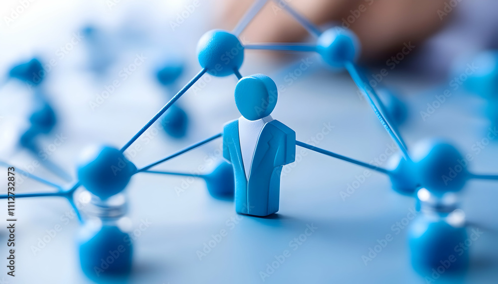 Poster connecting people in digital networking environment