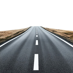 Obraz premium Open Road Stretching into Distance on Clear Day