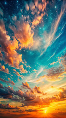 Sky texture background beautiful colors