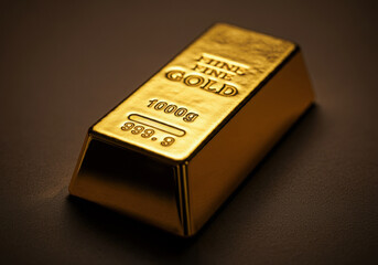 gold bar on black background