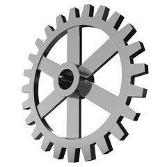 Fototapeta premium 3D metal gear cogwheel illustration