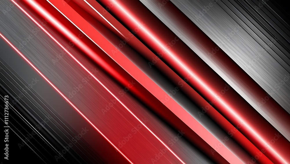 Poster abstract black and red diagonal lines background. generative ai.