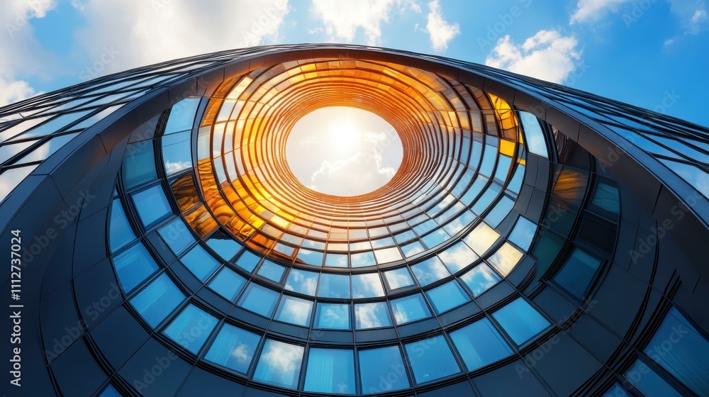 Poster architecture abstract image innovative structures abstract image one main object high quality very d