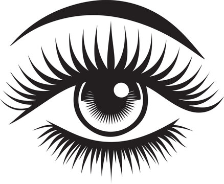 recommend clip art: eye with long eyelashes and brows