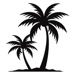 silhouette of palm trees