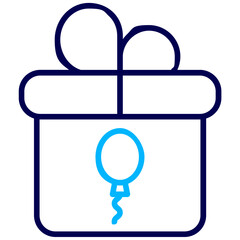 Balloon Gift3 Outline Color icon