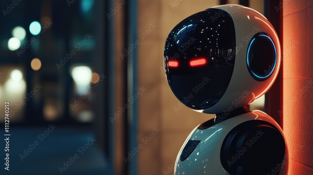 Poster ai chat digital technology, business communication, and development of smart robot conversation, bot