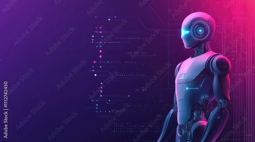 Poster business iot ai automation concept, business man with virtual ai automation connect internet of thin
