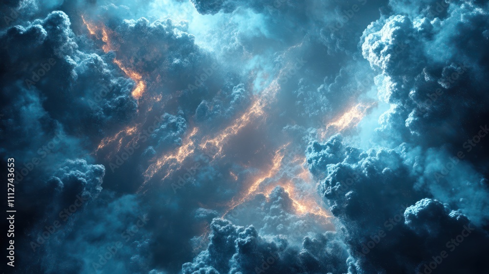Poster cloud computing transfer big data on internet. futuristic digital technology .generative ai
