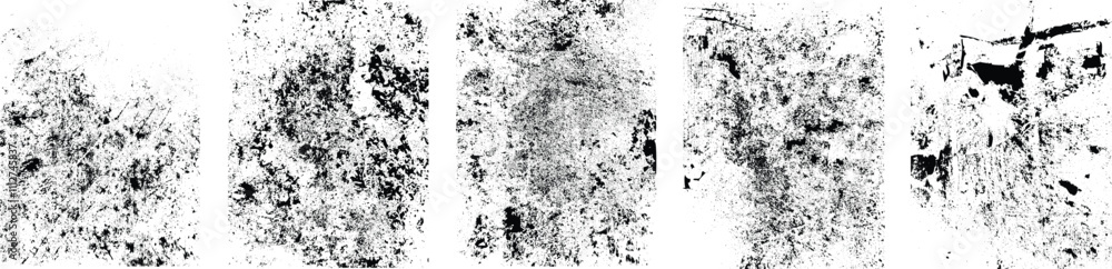 Leinwandbilder Grunge textures set. Collection of vector, distress, textures .Simply Place grungy textured overlay over any Object to Create grunge ,dirty effect .Various distressed texture for your design. 