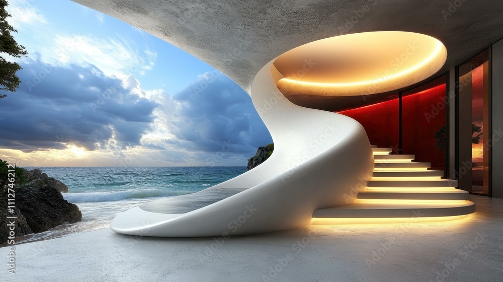 Poster architecture abstract image modern aesthetics abstract image one main object high quality very detai