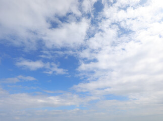background of blue sky and high white clouds ideal as a natural background
