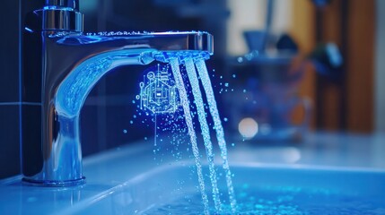 Integrated Smart Faucet Monitoring Water and Usage in Real Time