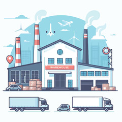 warehouse vector