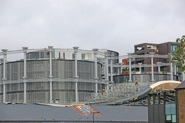 Obraz premium Old gas storage buildings in London